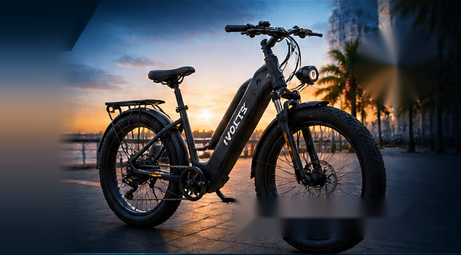 Bicicleta elétrica VOLTS ao pôr do sol
